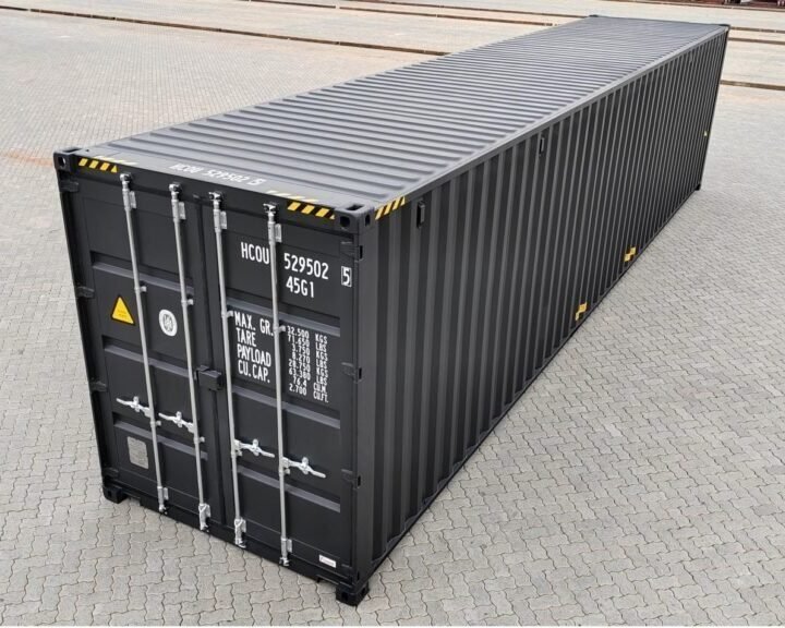 40 Fuß High Cube Container, schwarzgrau