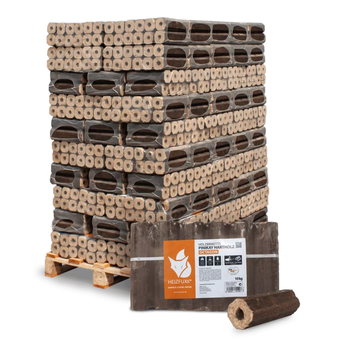 Holzbriketts PiniKay Octagon 96 x 10 kg